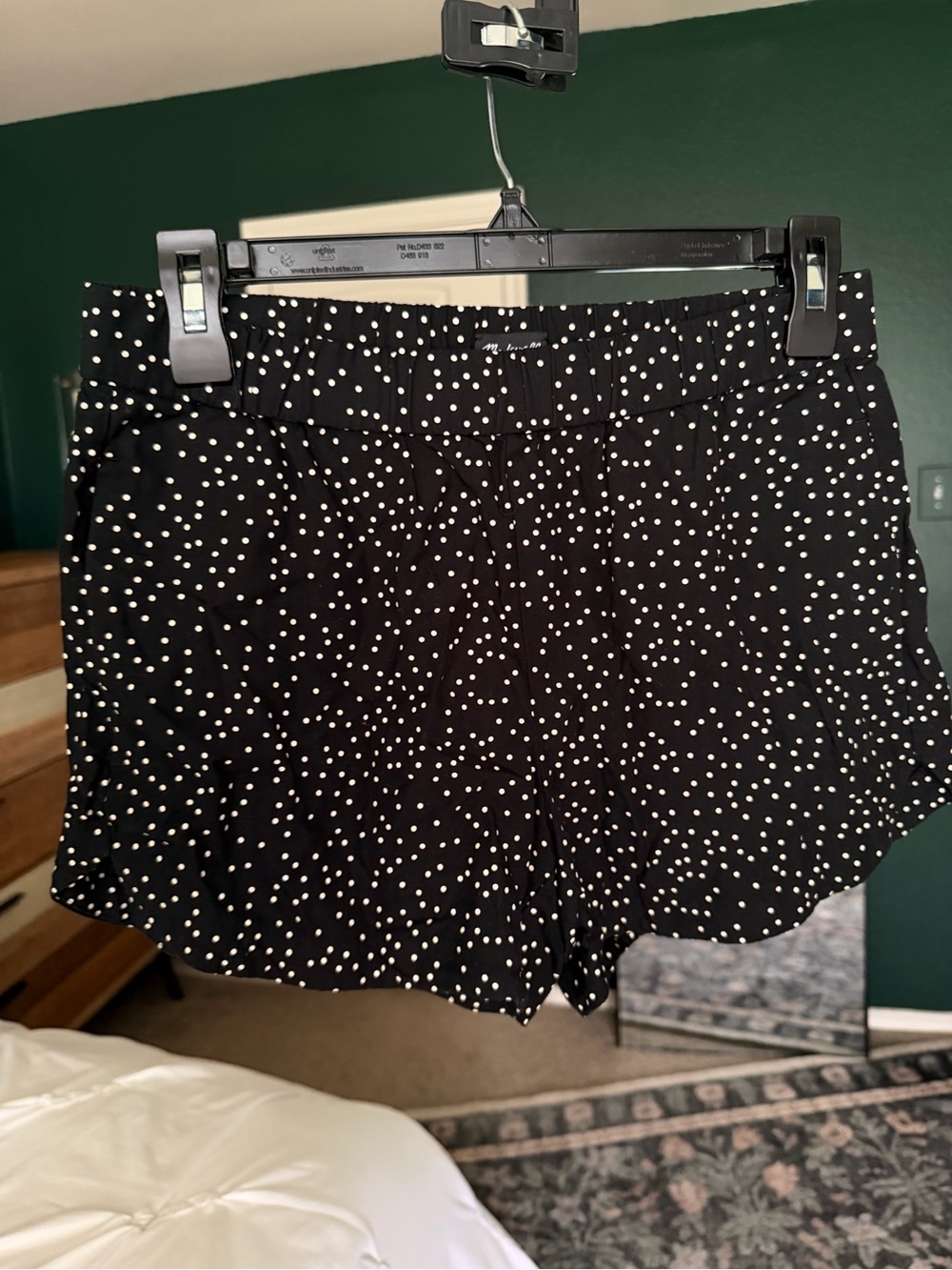 Madewell Black Polka Dot High-Waist Shorts